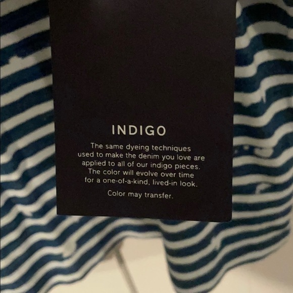 Gap XS Petite Striped bleach dyed T-Shirt denim - Picture 6 of 8